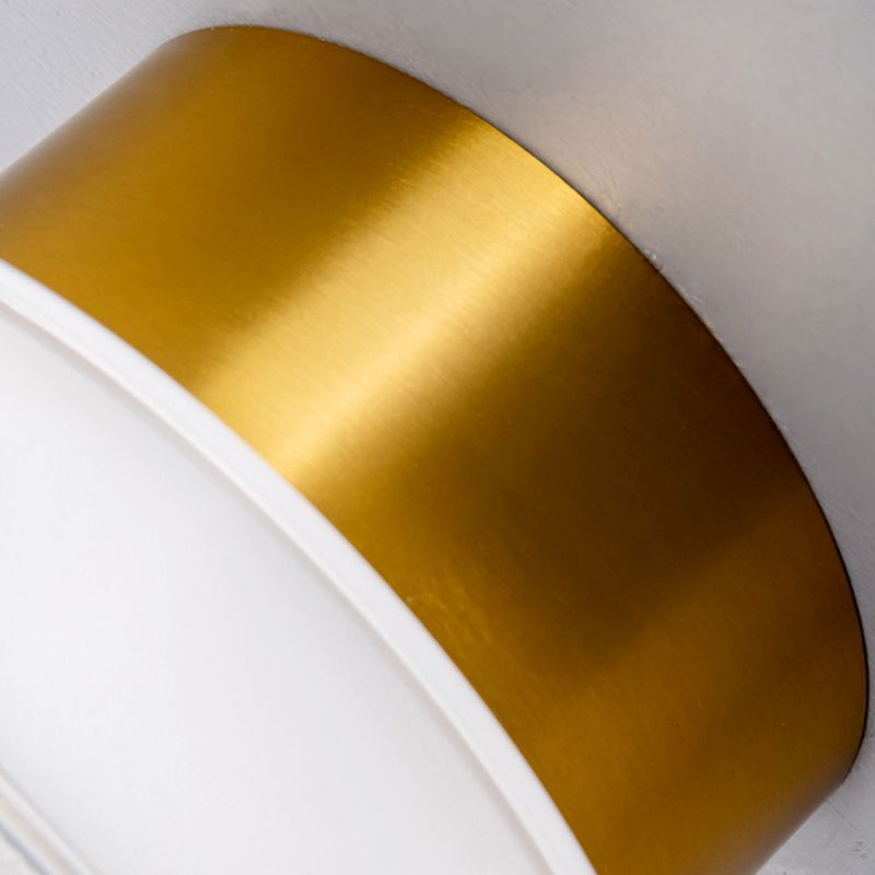 Contemporary Black/Golden Wall Mounted Sconce Glass LED Statement Wall Light