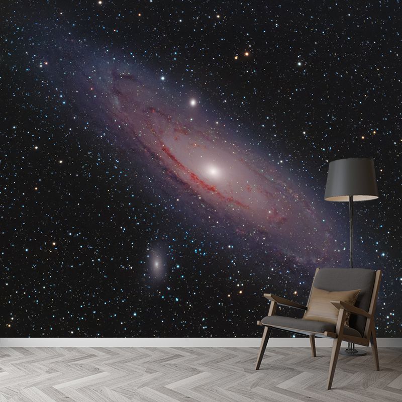 Modern Outer Space Waterproofing Mural Wallpaper Dark Color, Wall Art for Home