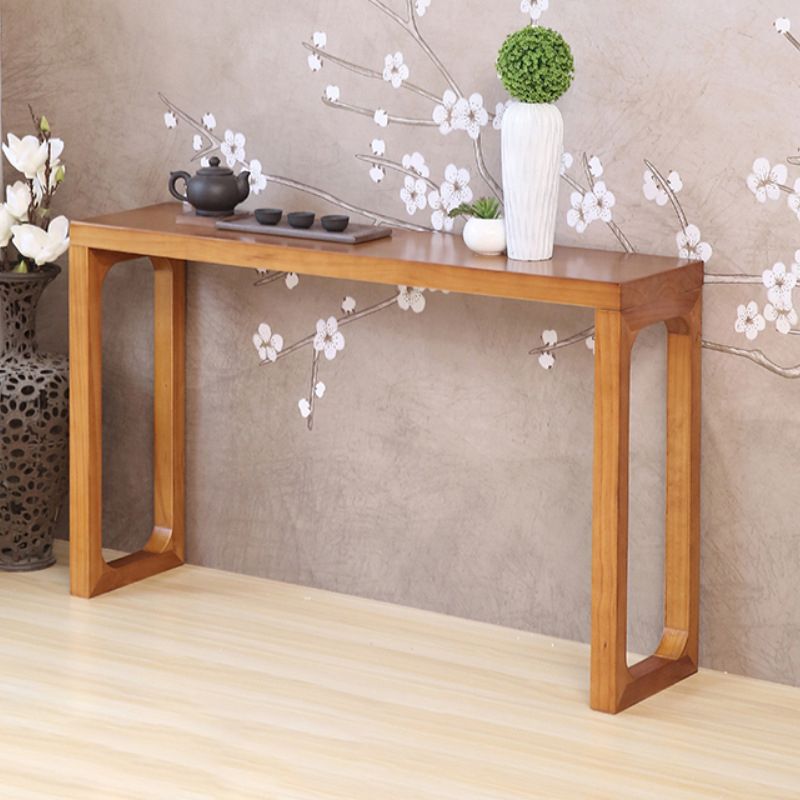Mid-Century Modern Console Table Wood Rectangle Sofa Console Table
