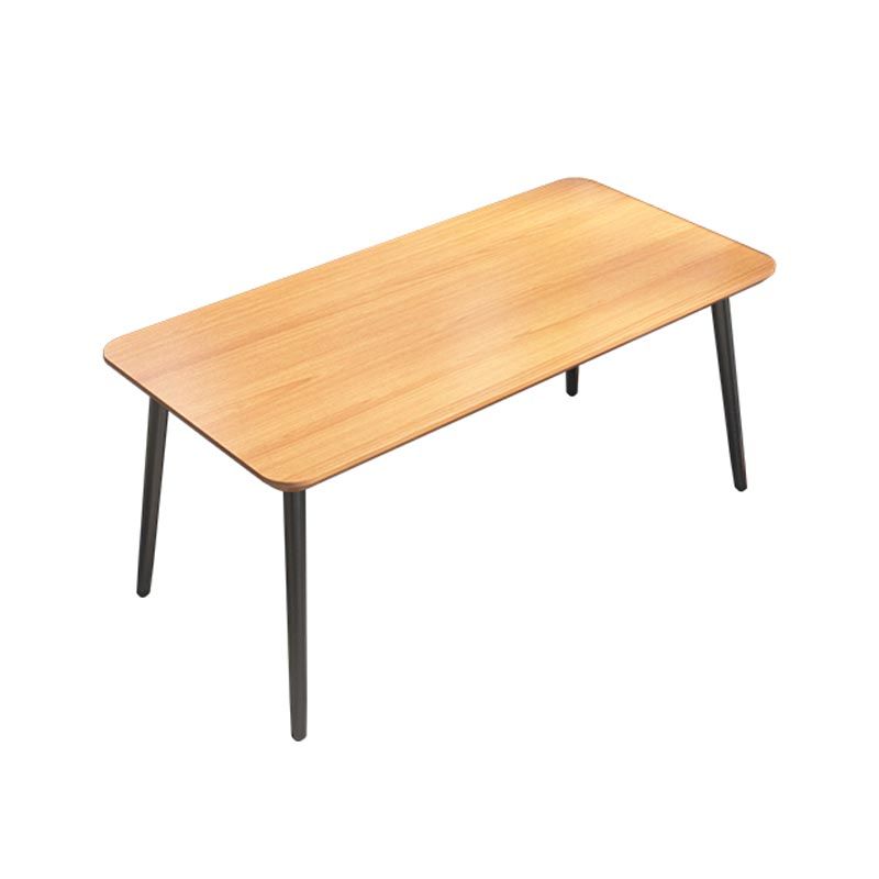 Industrial Style Natural Wood Table Metal 4 Legs Dining Table