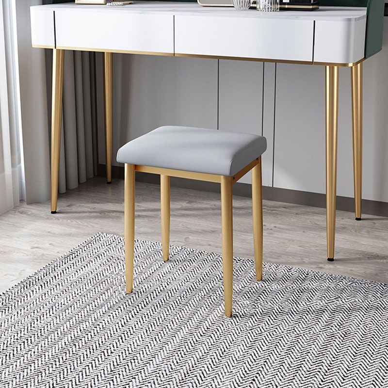 Leather Standard Stool Modern Style Simple Household Rectangular Stool