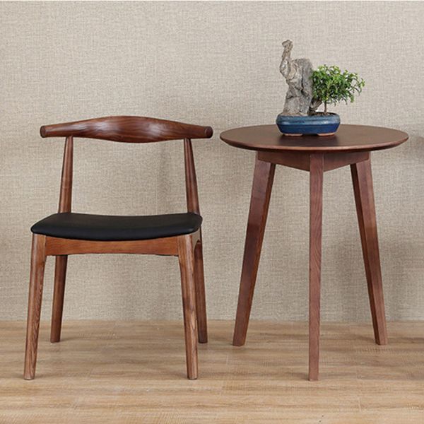 Silla de comedor de madera maciza de estilo tradicional, sillas laterales de comedor con respaldo abierto