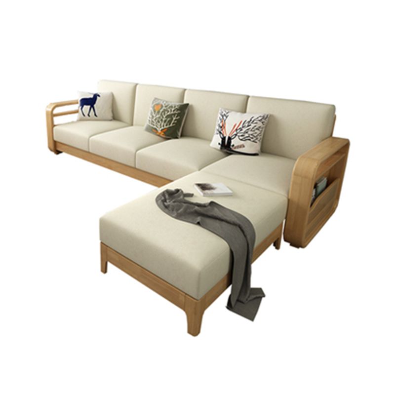 Contemporary Sectional Sofa Fabric Reversible Storage Sectionals