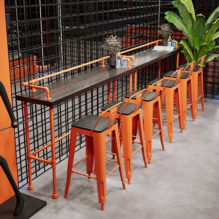 Indoor Contemporary Bar Dining Table Rectangle Metal Legs Bar Table