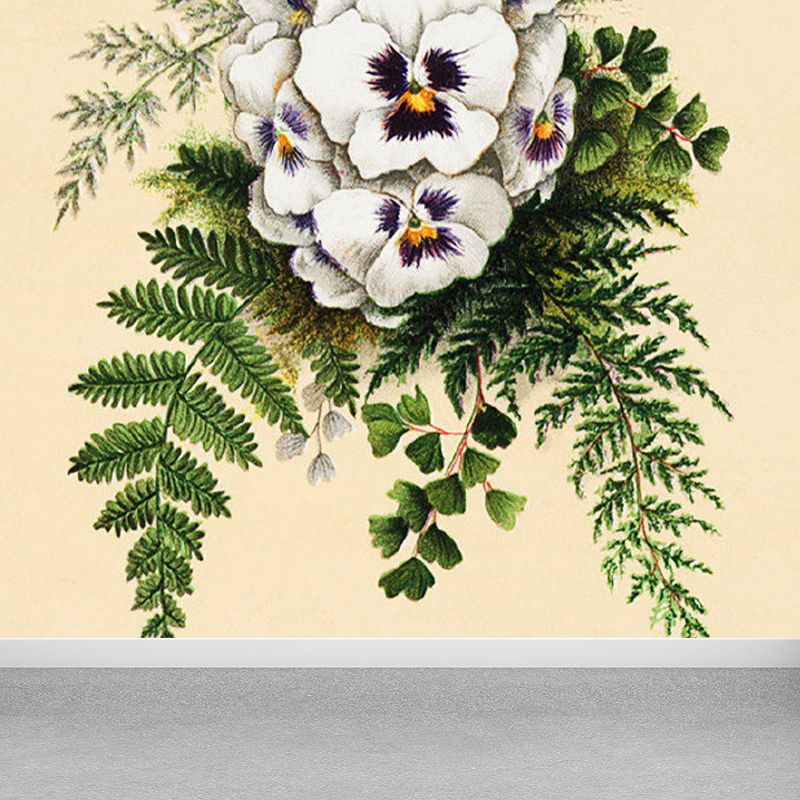 Green Floral Design Mural Wallpaper for Decoration Modern Living Room Wall Covering