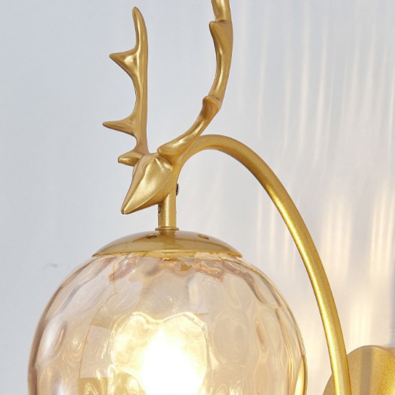 Stile moderno sferico sferico muro di applique in vetro 1 flione leggero per balcone delle scale