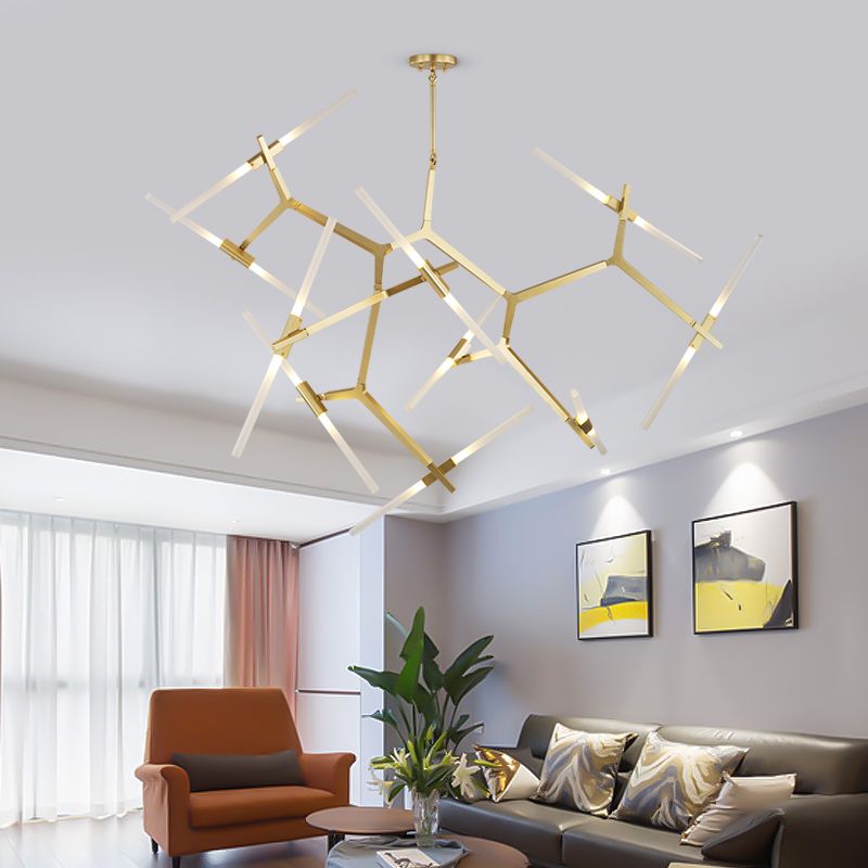 Postmodern Metal Chandelier Branch Shape Chandelier Pendant Lamps for Living Room