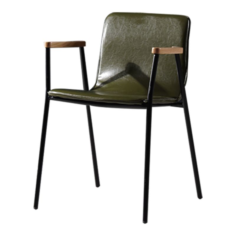 Chaises de salle à manger de style industriel, chaises d'appoint avec bras de cuisine et pieds en métal