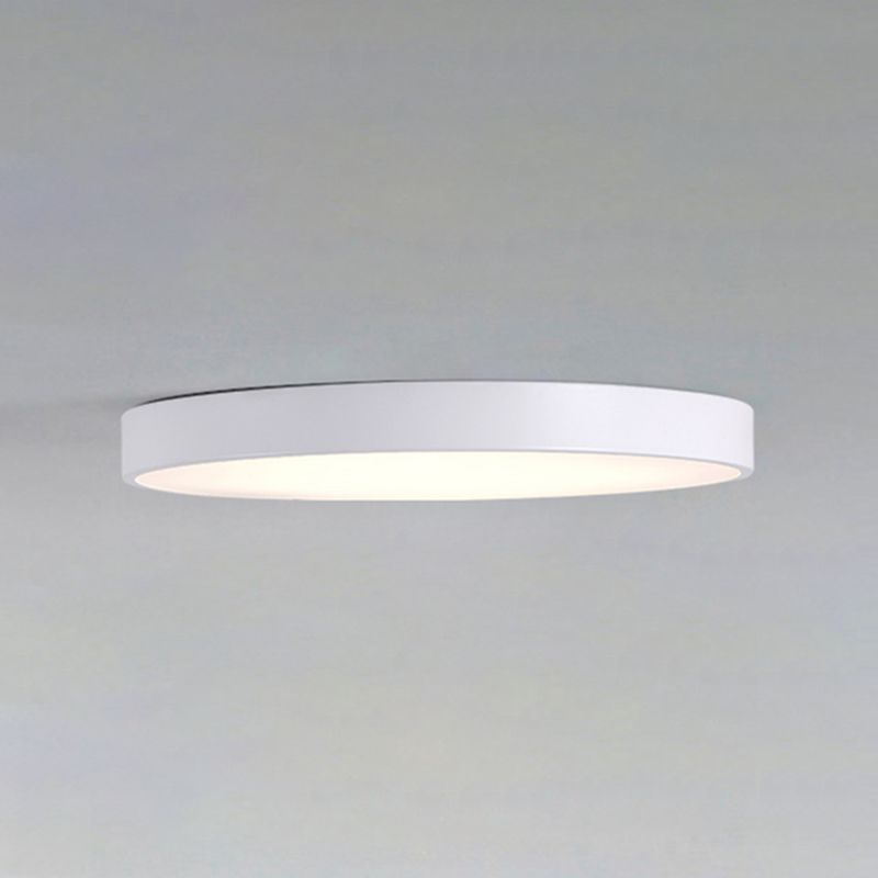 Modern Style Circle Shape Ceiling Light Metal 1 Light Ceiling Lighting for Living Room