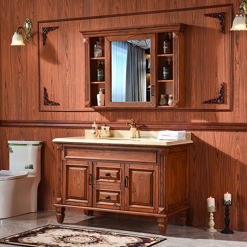 Traditional Freestanding Bathroom Vanity Solid Wood Bathroom Vanity Set for Bathroom