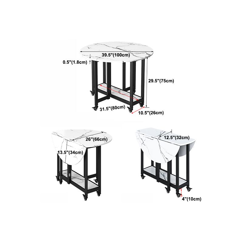 Modern Tripod Base Dinette Table Chipboard Folding Table Home Furniture (only Table)