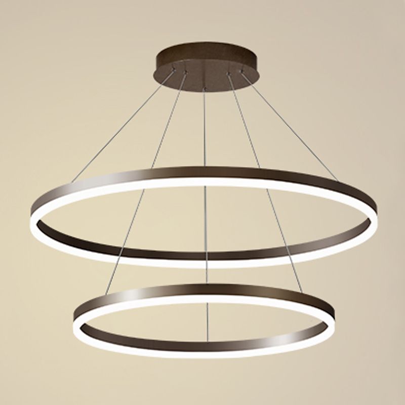 Radfarbton Kronleuchter Leuchten moderne Metall 2 helle Kronleuchterbeleuchtung in Braun