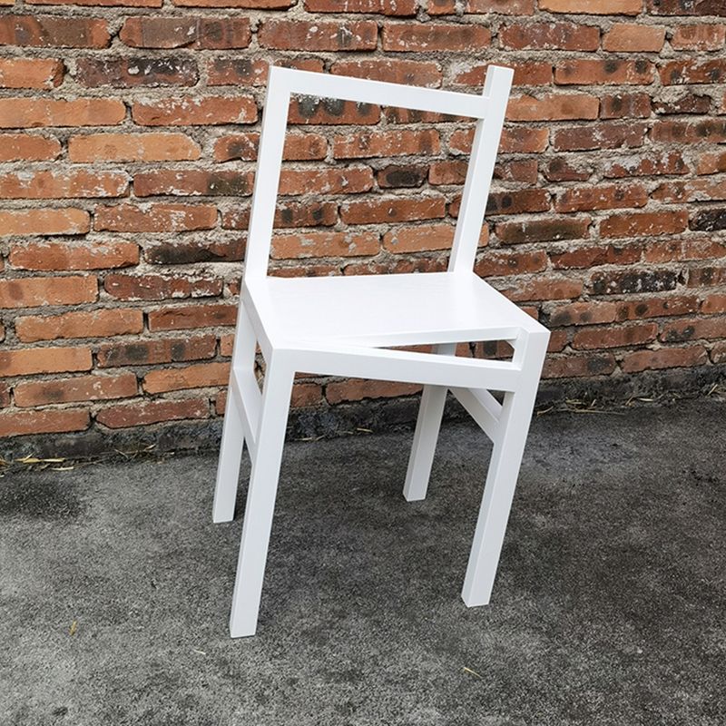 Modern Simple Side Chair Wooden Base Side Dining Chair for Dining Room