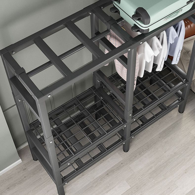 Foldable Metal Frame Wardrobe Wardrobe Freestanding Wardrobe with Garment Rod