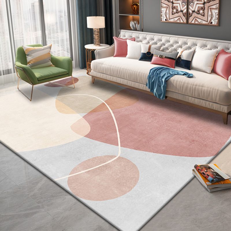 Dunkelbrauner moderner Teppich Blending Block Fläche Teppich nicht rutscher Backing Teppich für Wohnkulturdekoration