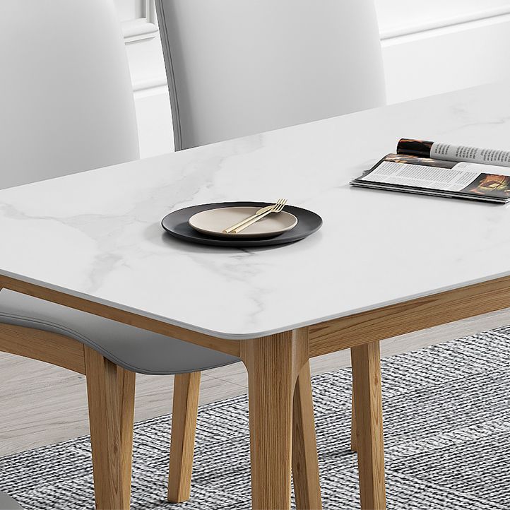 Rectangle 4 Legs Luxury Table Fixed Table with Sintered Stone