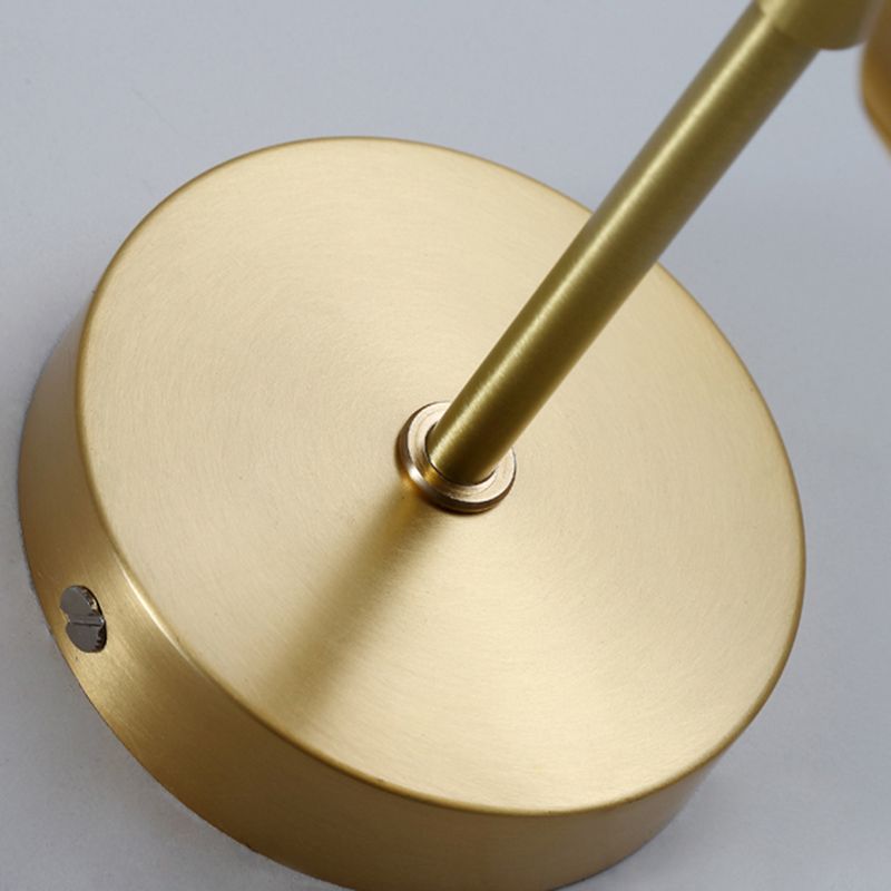Moderne Stilzylinderwand montiertes Metallmetall 1 Lichtwandmontierte Beleuchtung in Gold