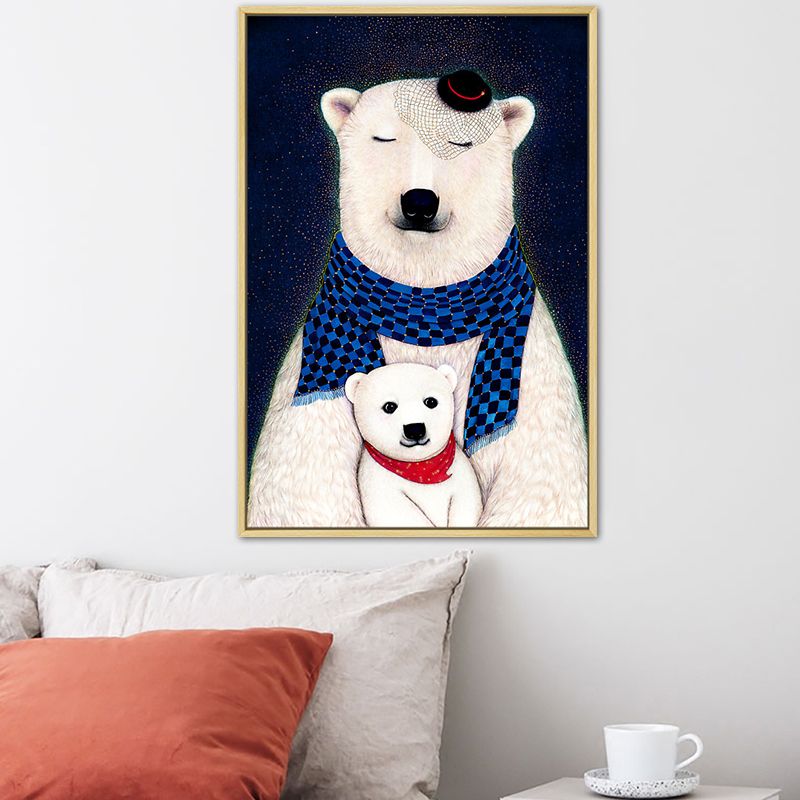 Nordische Tierzeichnung Leinwandkunst Pastellfarben Schlafzimmer Wanddekoration, mehrere Größen erhältlich
