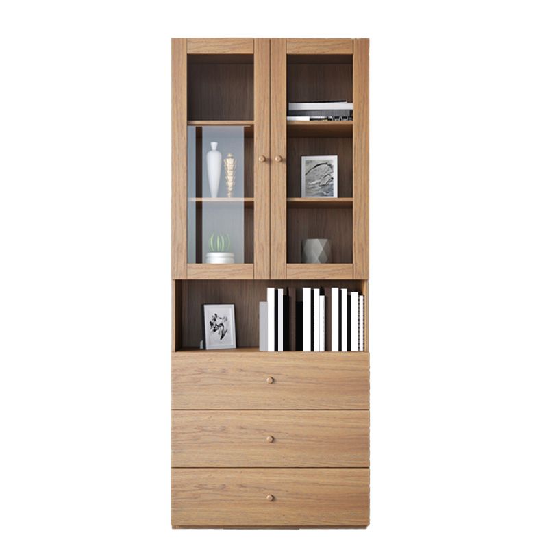 Modern Accent Cabinet Square Storage Cabinet with Glass Paned