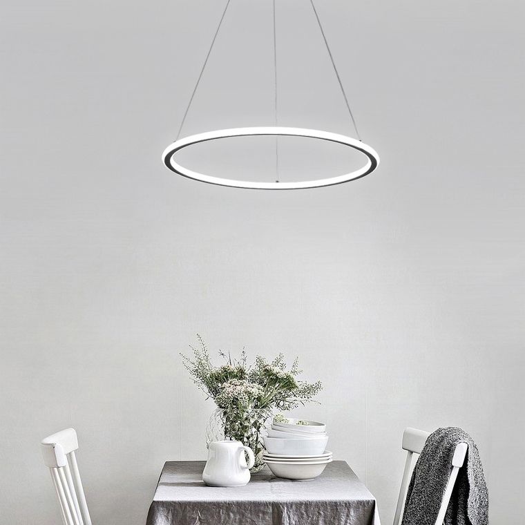 Circle Chandelier Pendant Light Modern Chandeliers For Dining Room Acrylic