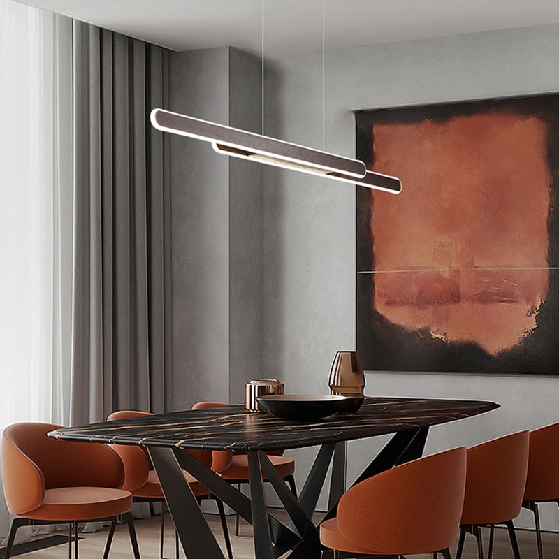 Linear Island Pendant LED Nordic Modern Ceiling Pendant Light for Office
