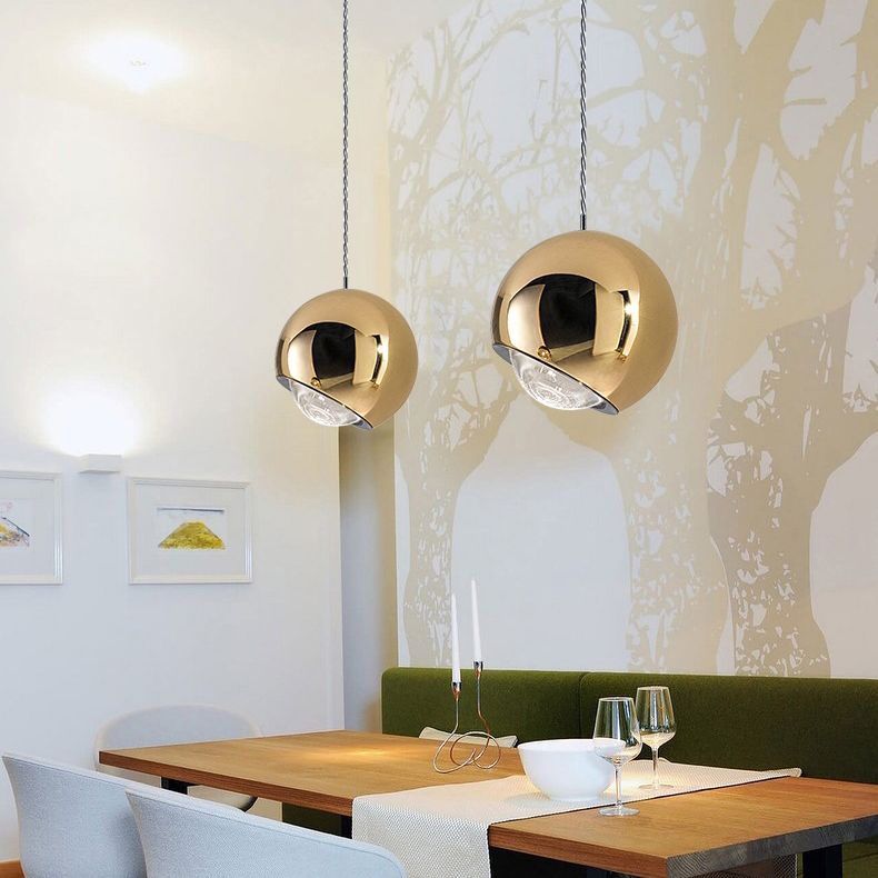 1-Licht-LED zeitgenössische Hanglampe Kit sphärischen Metallanhänger für Schlafzimmer