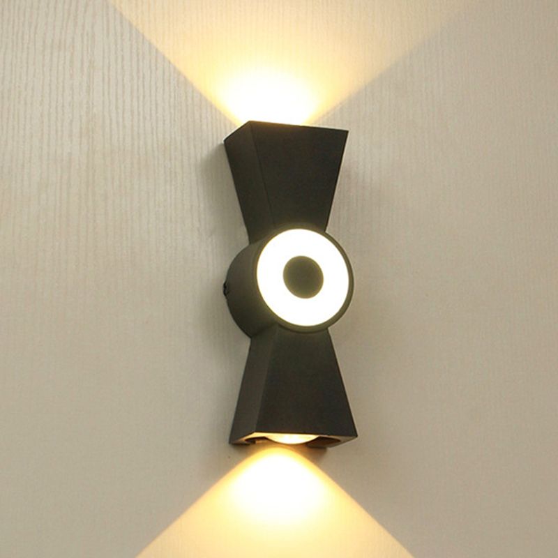 2-Light LED Waterproof Wall Lamp in Modern Creative Style Aluminium Wall Sconce for Exterior Spaces