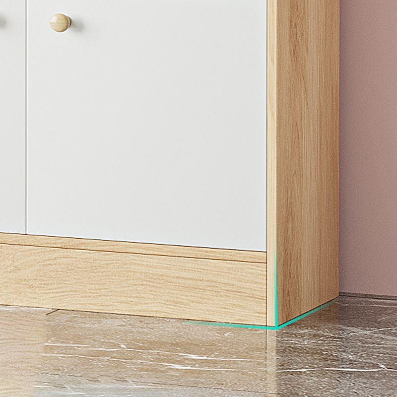 Contemporary Rectangle Wooden Cabinet with Shelves Storage Cabinet
