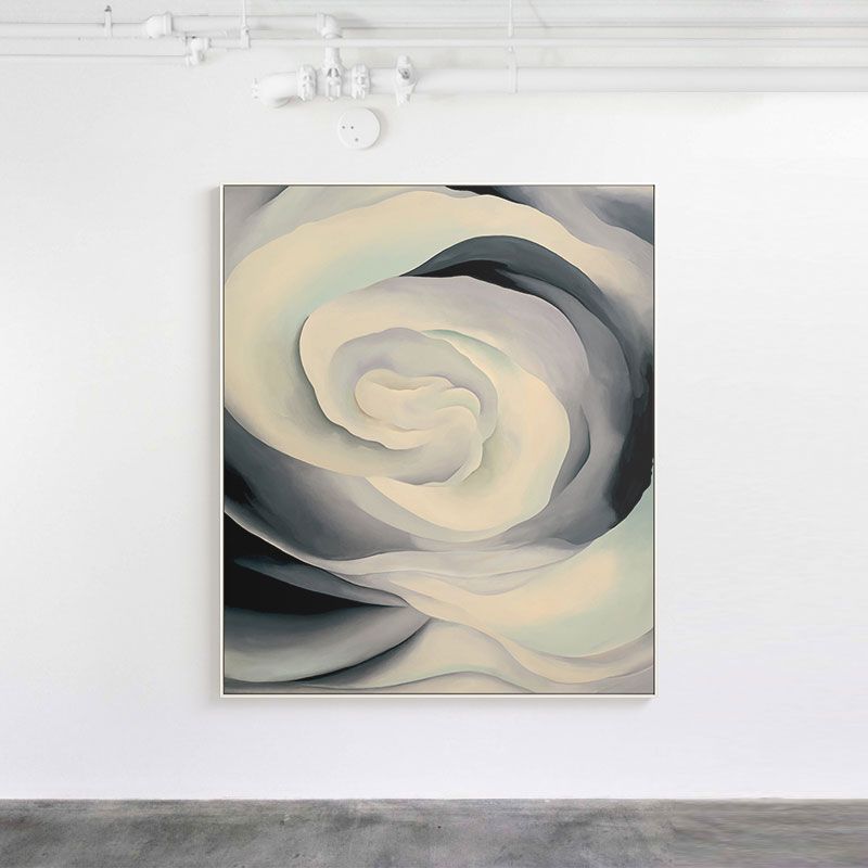 Scandinavian Style Girls Wall Decor Flower in White Painting, Multiple Sizes Available
