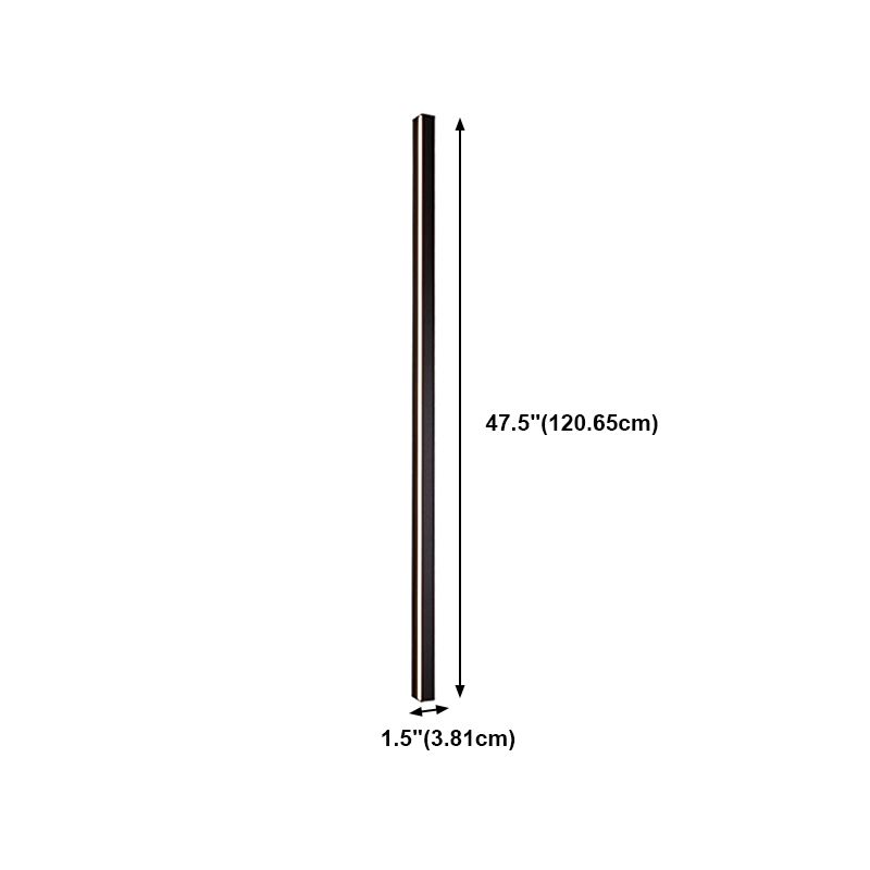 Linear Shade Metal Wall Sconce Modern Style 1 Light Wall Mounted Light in Black