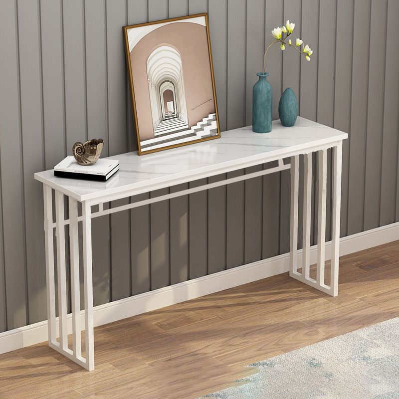 Console Table with Trestle Base Accent Table for Hall 31.5" High