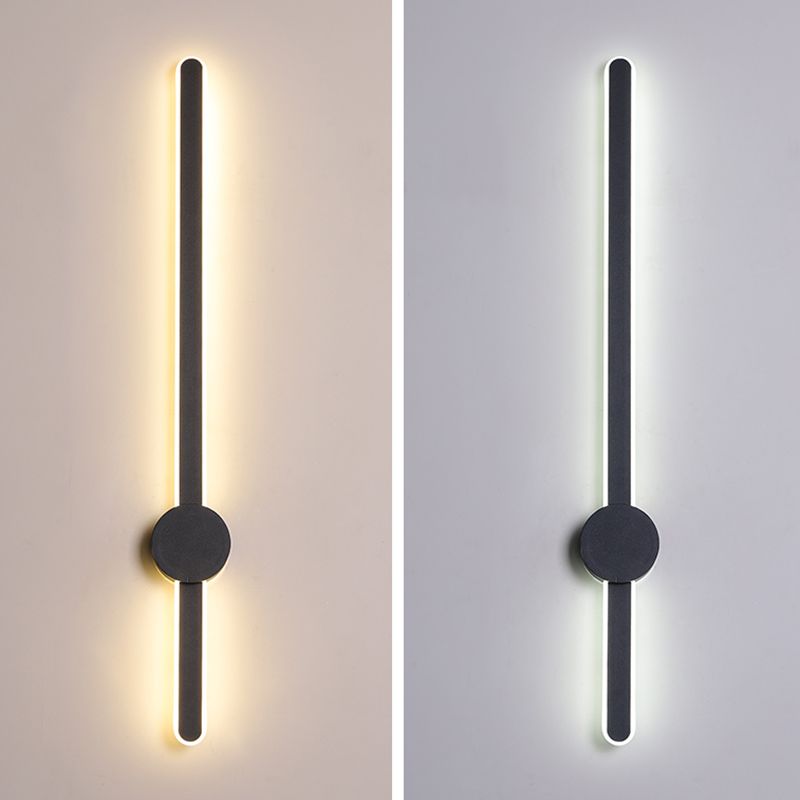 Aluminum Straight Wall Light Modern Style LED Wall Sconce for Living Room