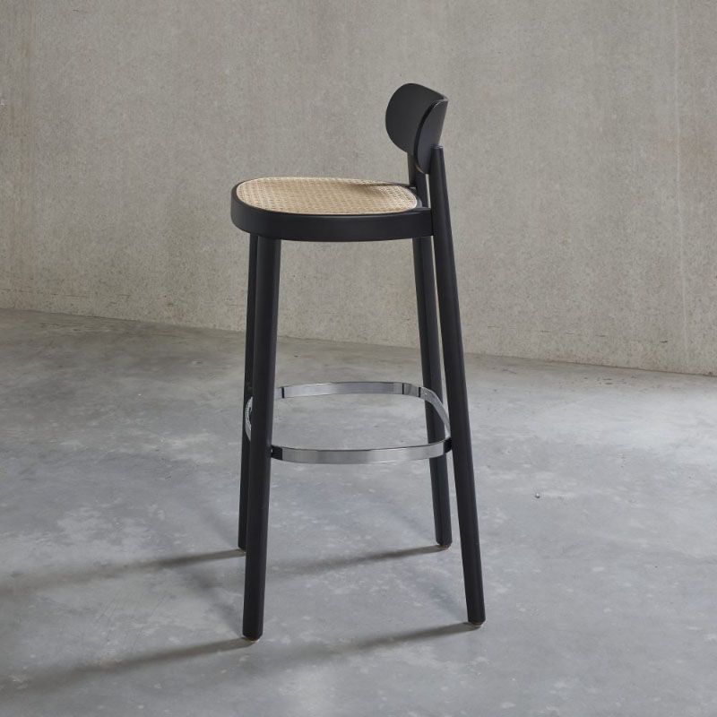 Contemporary Style Wood Counter Chair Footrest Counter Stool for Restaurant