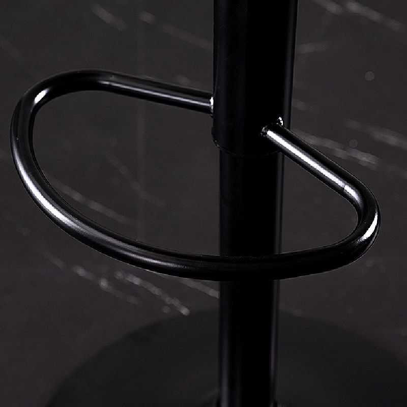 Contemporary Metal Barstool PU Leather Barstools in Matte Finish for Home