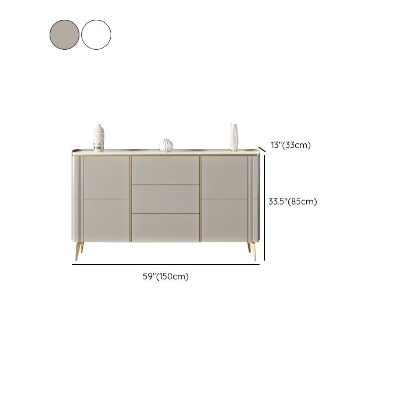 Classic Glam Storage Chest Stone Dresser with 3 Drawers , 12.87-inch Width