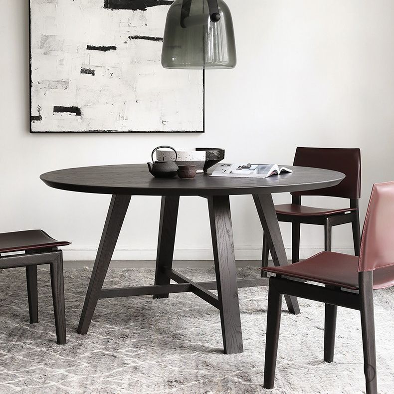 Modern Dining Table Round Wooden Dinner Table for Dining Room