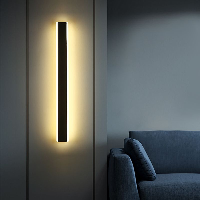 Sombra lineal matones de metal mate moderna iluminación de montaje de pared de luz simple
