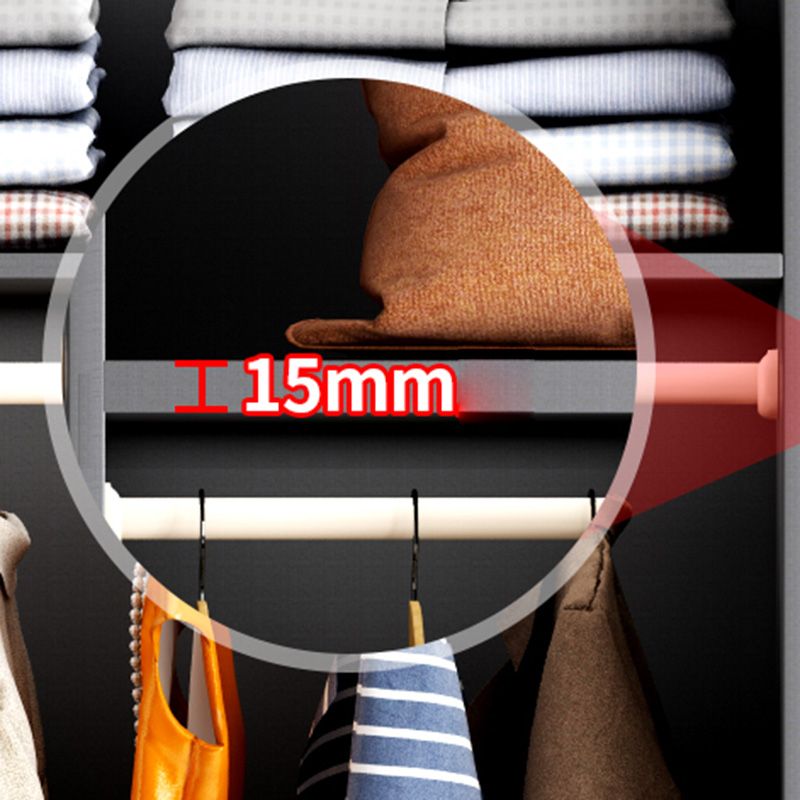 Modern Wooden Wardrobe Cabinet Bedroom Soft Close Doors Armoire