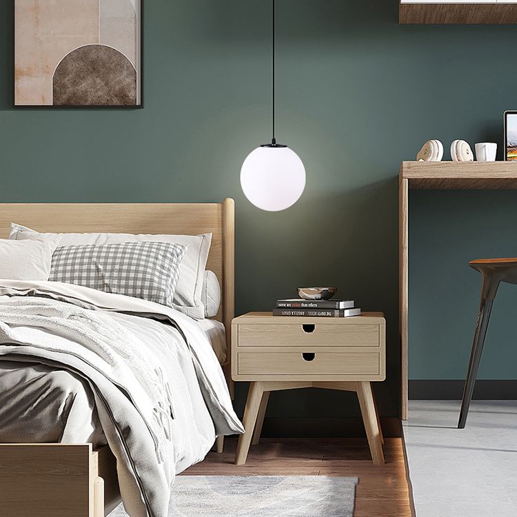 Pendule verre suspendu plafonnier style minimaliste plafond blanc pendant plafonnier