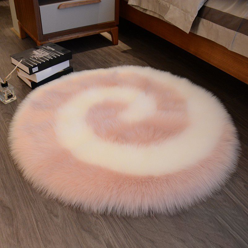 Tapis fantaisie en blocs de couleurs, en peluche, résistant aux taches, pour la décoration de la maison
