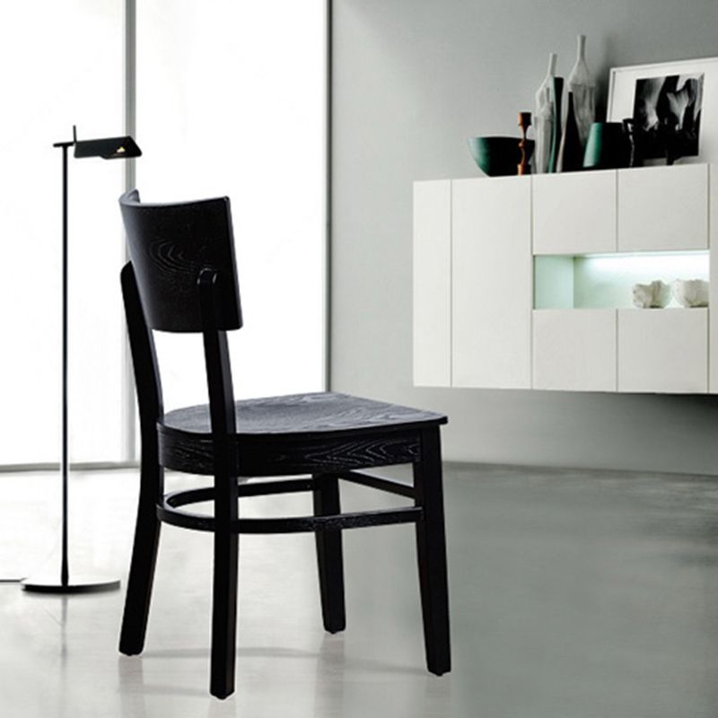 Industrial Armless Dining Chairs Solid Wood Dining Side Chair
