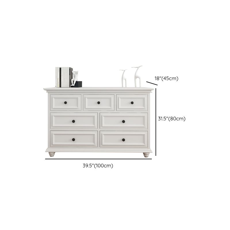 Contemporary Horizontal Double Dresser Birch Wood Storage Dresser for Room
