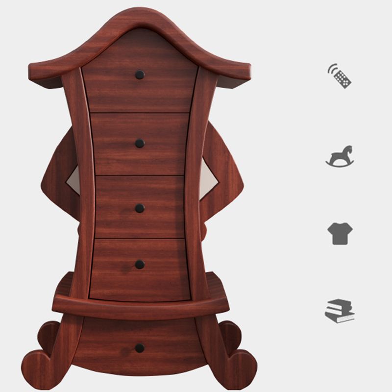 Contemporary Vertical Lingerie Chest Wood Storage Bachelor Chest for Home