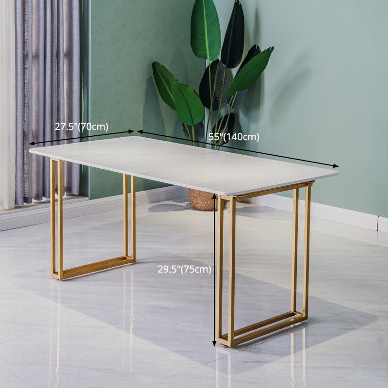 Mesa de comedor con pedestal doble, muebles rectangulares de lujo tradicionales