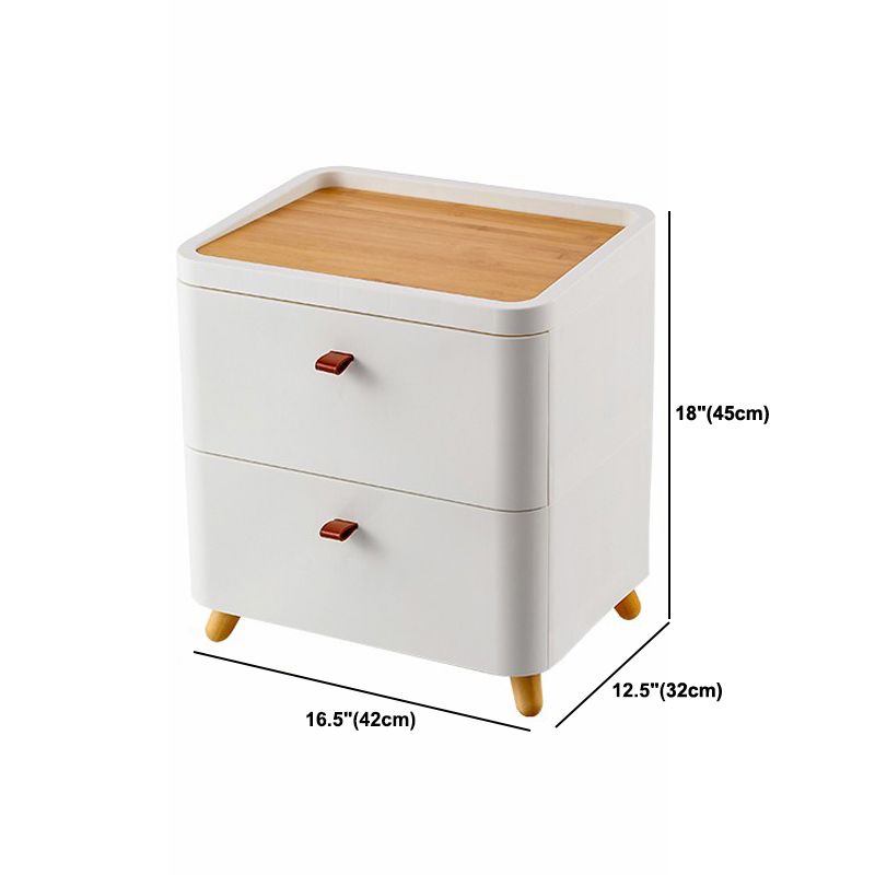 Contemporary Storage Cabinet with Legs White Cabinet with Drawers