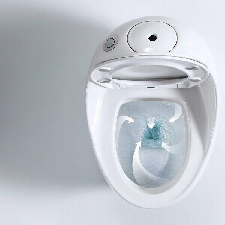 Modern UF Siphon Jet Toilet Bowl Floor Mount Flush Toilet with Toilet Seat