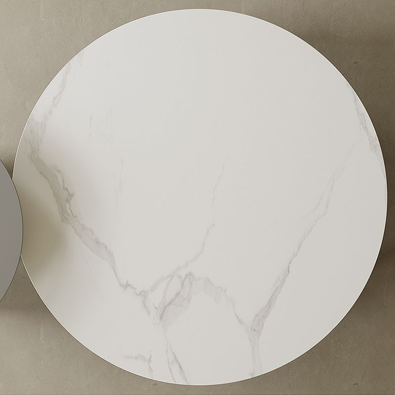 Contemporary Cocktail Table Round Stone Coffee Cocktail Table