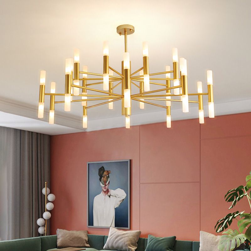 Postmoderne Chandelier Gol Suspension Pendentif Light pour le salon chambre à manger chambre