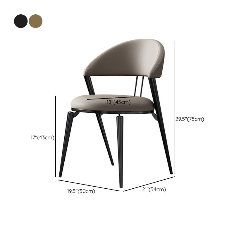 Modern Indoor Kitchen Dining Chair Open Back Dining Side Chair