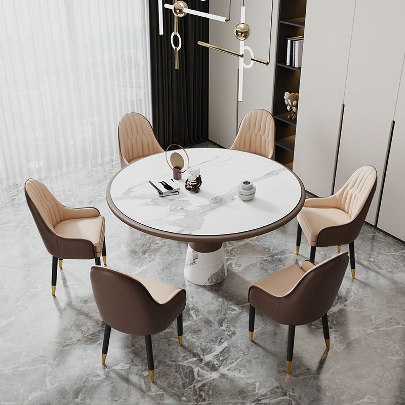 Chaises en métal de style scandinave, ensemble de chaises de cuisine et de salle à manger avec bras à dossier solide